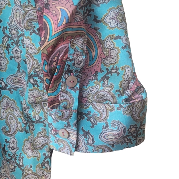 Soft Surrounding 100% Silk Lilit Blouse Size L  NWOT - Picture 10 of 16